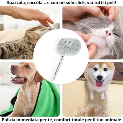 spazzola a vapore ricaricabile per la toilettatura del tuo animale