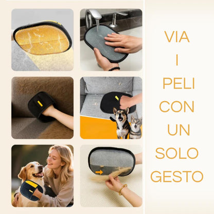 Guanto per la rimozione dei peli di animali