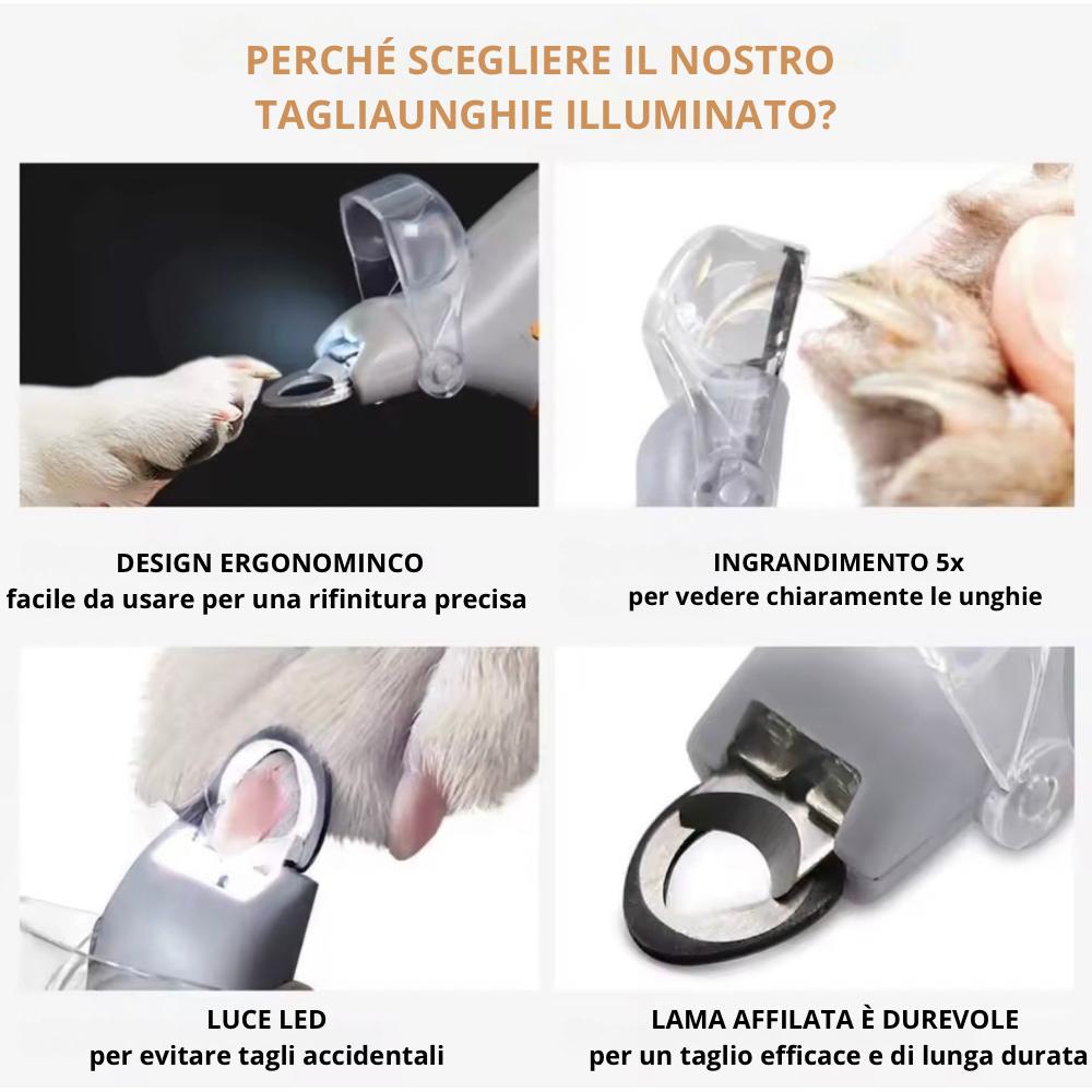 tagliaunghie per animali domestici con luce