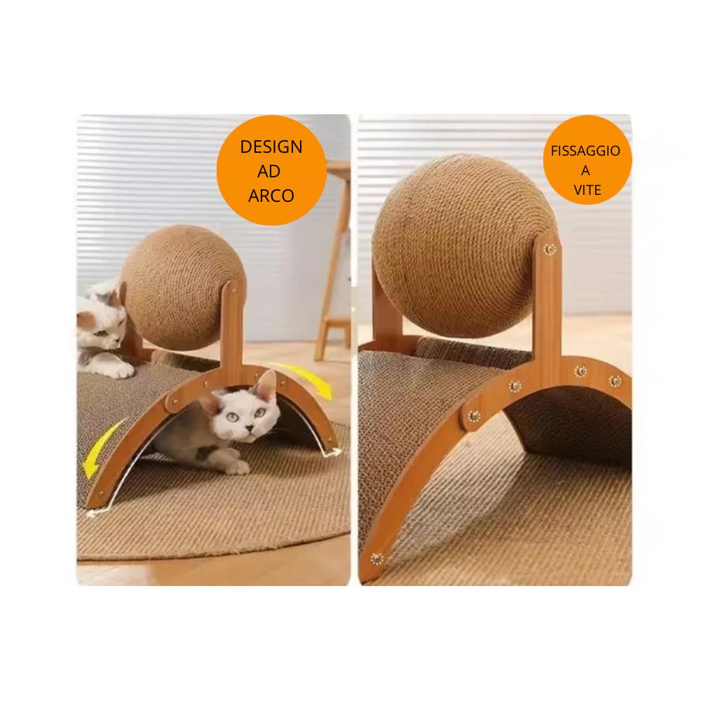 Graffiatoio ad arco in sisal per gatti